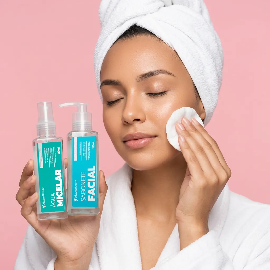 Pessoa usando produtos Always Beauty